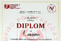 Diplom 1. místo - pokrývač